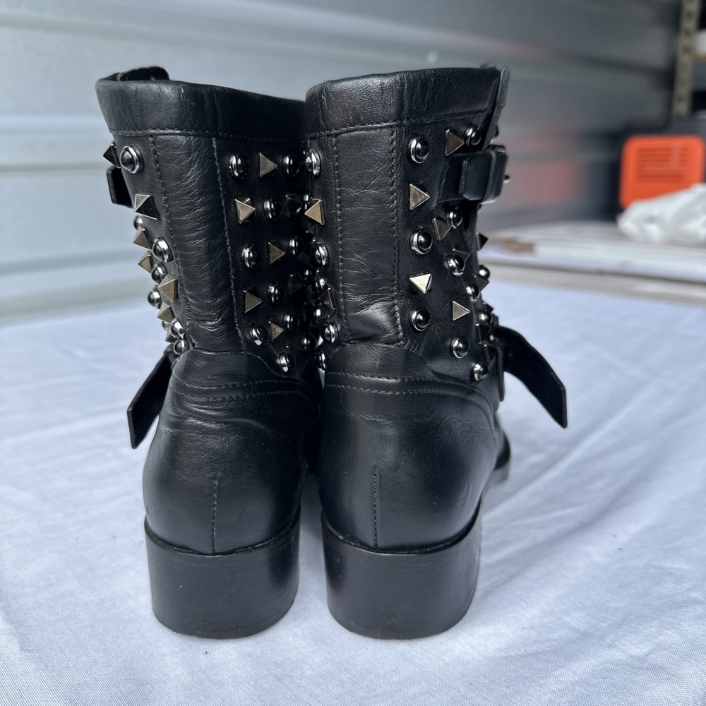 Women's Ladies Valentino Garavani Rockstud Black Leather Ankle Boots EU 36 1/2 - Picture 3 of 9